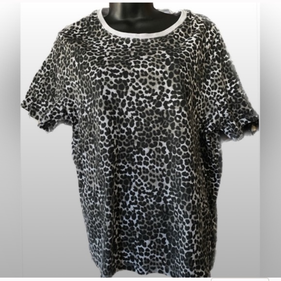 NWOT Tradition LEOPARD PRINT Cotton T-shirt, XL Fall Sale - Picture 1 of 5